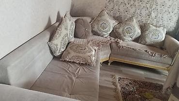 Künc divan dəsti - Klassik üslubda, L formalı künc divan. - Bej