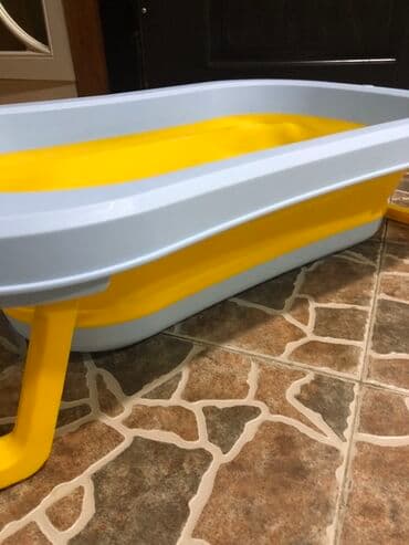 Uşaq arabaları: Uşaq vannası – qatlanan model - Rəng: açıq mavi və sarı - Material — 8