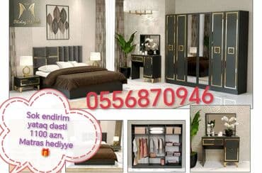 İkinəfərlik çarpayı, Dolab, Termo, 2 tumba, Azərbaycan, Yeni