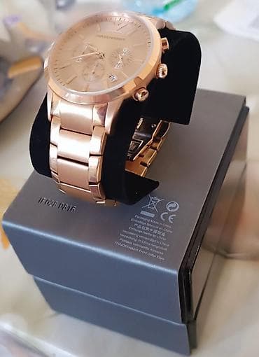 Наручные часы: Emporio Armani kişi qol saatı – zərif “rose gold” tonunda metal korpus — 2
