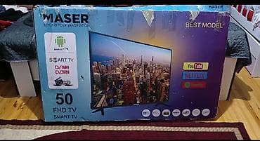 red360 4k android tv: Maser 50” FHD Smart TV - 50 düym ekran, Full HD (FHD) qətnamə - — 2