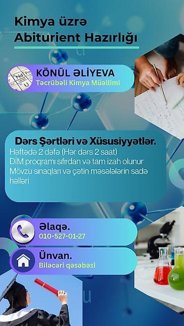 repetitor elanlari: Repetitor, Kimya, Azərbaycan dili, Abituriyent hazırlığı — 1