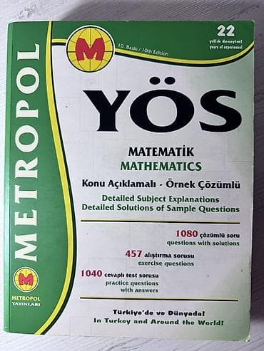 dunya xertesi: Məhsul: Metropol Yayınları – YÖS Matematik (10-cu nəşr) Təsvir: - YÖS — 1