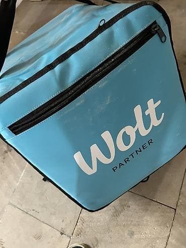 uber çantası: Wolt Partner termo çatdırılma çantası - Rəng: mavi (Wolt loqolu) - — 1