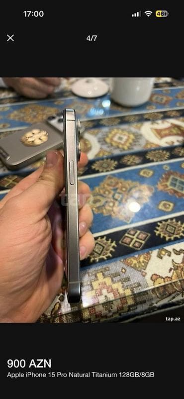 ilkin odenissiz iphone: IPhone 15 Pro, 128 GB, Natural Titanium — 4