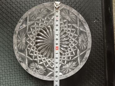 konfetlər: Kvars/şüşə kəsim naxışlı qab dəsti - 2 ədəd şəffaf kəsim naxışlı qab — 2