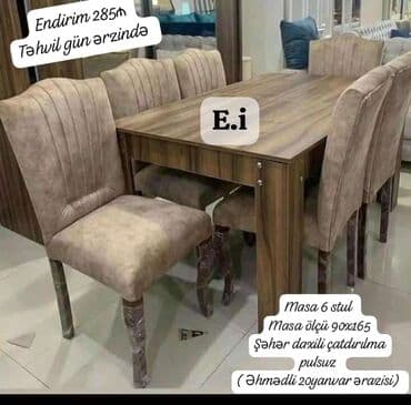 sulutepe kiraye heyet evleri 2022: Qonaq otağı üçün, Yeni, 6 stul — 2