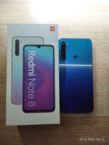 Фото и видеокамеры: Redmi Note 8, 64 ГБ, цвет - Синий, Сенсорный, Отпечаток пальца, Две SIM карты — 3