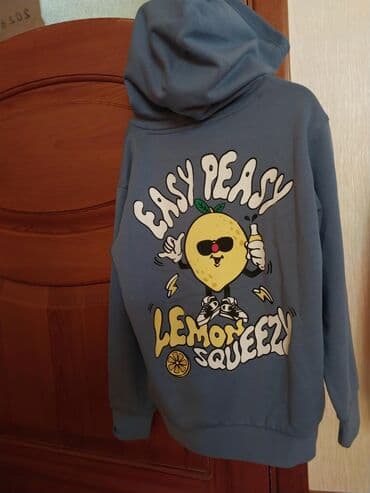 yazı formaları: Məhsul: Kapüşonlu kofta (hoodie) - Rəng: Tüstü-mavi - Ön dizayn — 2