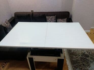 yigilib acilan stollar: Qonaq masası, İşlənmiş, Açılan, Laminat, Dördbucaq masa — 6