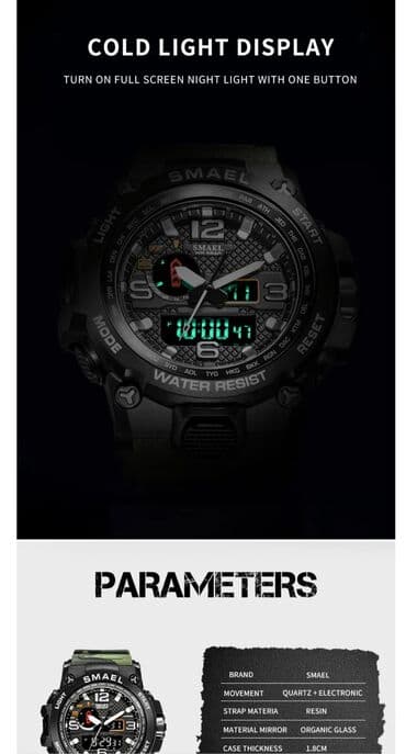 военные конструкторы: Новый, Наручные часы, цвет - Черный — 5