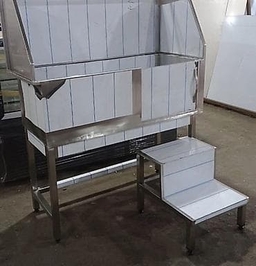 Paslanmayan poladdan hazırlanmış peşəkar kəsim və emal vannası (sənaye
