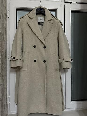 midi donlar: Palto, Bershka, M, L, rəng - Bej — 1