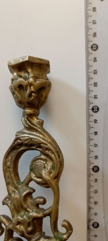 Pastel dəstləri: Bürünc şamdan – dekorativ, fiqurlu gövdəli,qədim - Material: tökmə — 7