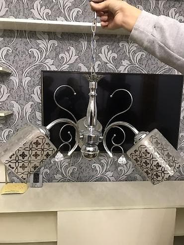 asma tavan: Çılçıraq, 3 lampa, Metal — 3