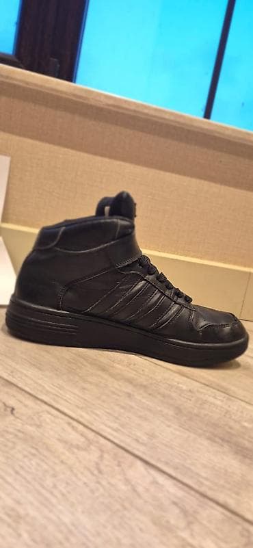 oglan ayaqqabisi: Adidas kişi/snaker ayaqqabısı – yüksəkboğaz model - Rəng: tam qara - — 5