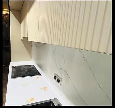 optimal metbex mebelleri: Mətbəx mebeli komplekti – müasir dizayn - Zərif bej rəngli fasadlar — 5