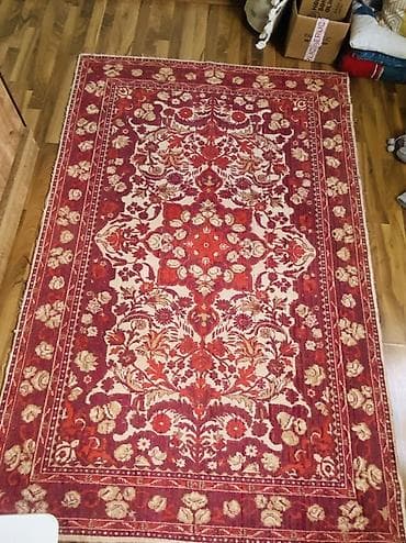 qedimi pullarin alinmasi: Qırmızı-bənövşəyi tonlarda klassik naxışlı xalça - Dizayn: Mərkəzdə — 5