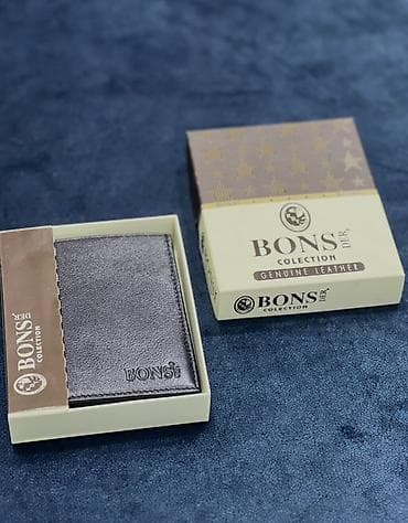 Aksesuarlar: BONS Collection kişi pulqabısı dəri - Material: Genuine Leather — 1
