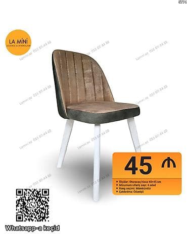 Masalar: LA MiNi – oturacaq - Model: Yumşaq oturacaqlı, hündür arxalı stul - — 1