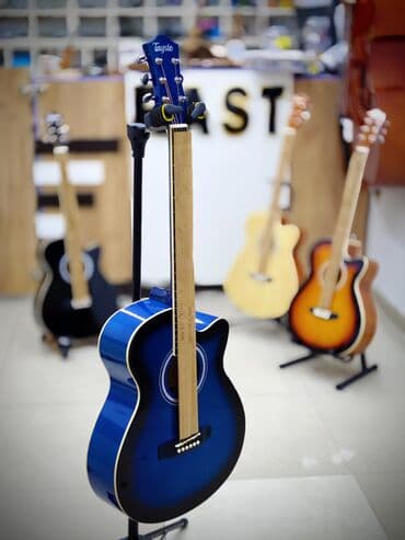 ucuz saz: Akustik gitara "Tayste T-401 Blue🔵" Keyfiyyətli professional Akustik — 1