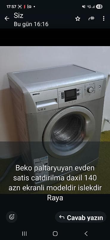 Paltaryuyan maşın Beko, 5 kq, Avtomat, Qurutmasız, Kredit yoxdur lalafo.az -da Paltaryuyan maşın Beko, 5 kq, Avtomat, Qurutmasız, Kredit yoxdur