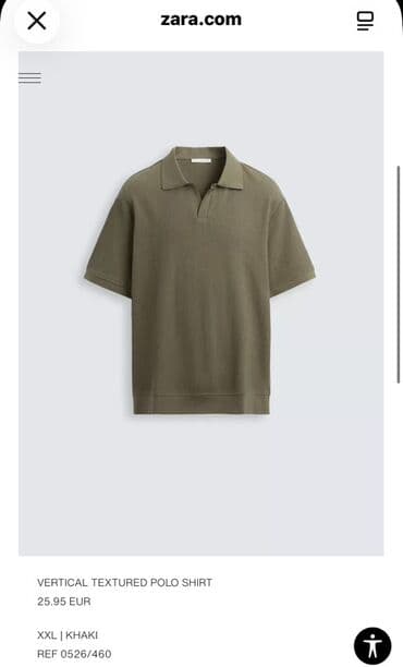 женская рубашка поло: Мужское поло, Zara, 2XL — 1