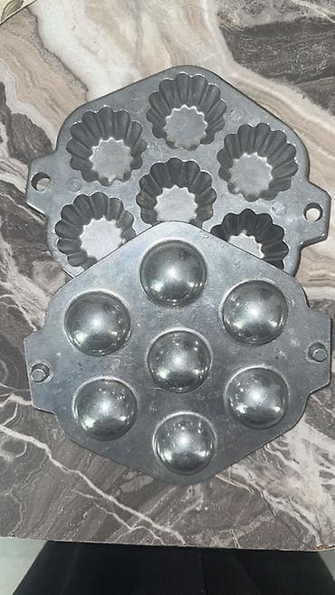tavalar: Şirniyyət qəlibləri, rəng - Boz, Metal — 2