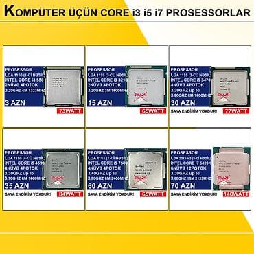 notebook core 2: Kompüter üçün Core i3 i5 i7 Prosessorlar 📍Ünvan: Bakı şəh, Suraxanı — 1