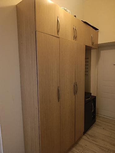 dəhliz dolablari: 5 qapı, Güzgülü, Qəhvəyi, Digər material, Açılan, Düz dolab — 1