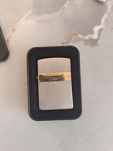 qumuş: ZORRO benzinli çaxmaqdaşlı alışqan - Korpus: metal, fırçalanmış gümüş — 1