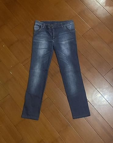 jeans: 10-11-12 yaşlı uşaqlar üçündür - Məhsul: Cins şalvar - Rəng: Tünd — 1