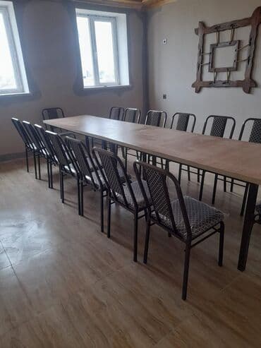 stol və stul dəstləri: Yeni, Kvadrat masa, 6 stul, Açılmayan, Stullar ilə, Taxta, Azərbaycan — 25