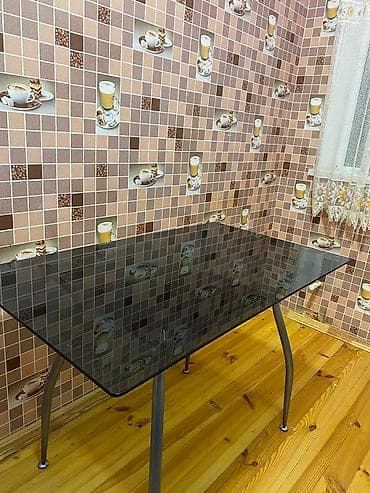 şüşə stol: Düz masa, Açılmayan, Şüşə — 1