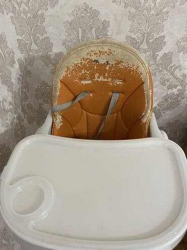 peg perego: Uşaq yemək kreslosu Peg Peregofirmasi - Rəng: narıncı oturacaq, ağ — 2