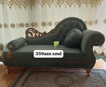 Klassik üslubda şezlong/divan - Rəng: tünd yaşıl - Parça: məxmər lalafo.az -da Klassik üslubda şezlong/divan - Rəng: tünd yaşıl - Parça: məxmər