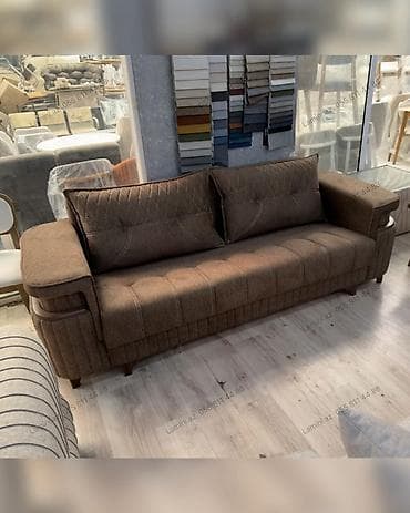 stullar ev ucun: Tək Divan Xüsusiyyətlər: - Ölçü: 235 sm - Rəng: tünd qəhvəyi ton - — 1