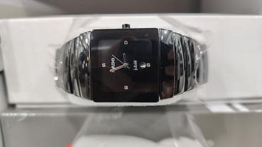 RADO Jubile kişi qol saatı – keramik üslubda qara, düzbucaqlı korpus — 1