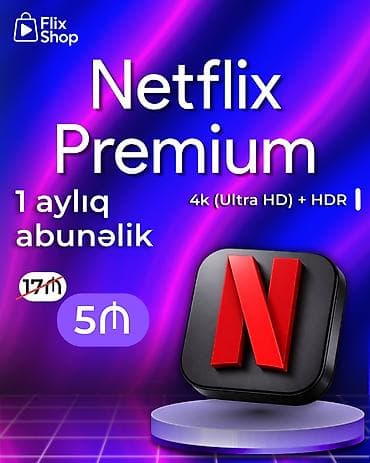 Netflix Premium səhifəsi 🎬 NETFLIX PREMIUM – ƏN YAXŞI QİYMƏT! 🔥