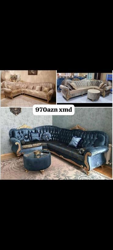 угловые диваны в баку: Угловой диван, Раскладной, Ткань — 4