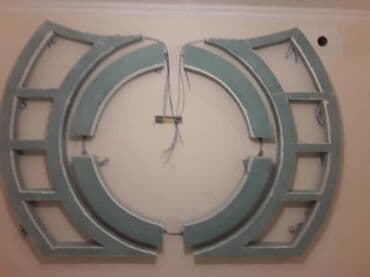 alcıpan tavan fiqurları: Hər növ Alcipan işləri görülür. Düz sadə tavan. Ara kəsmə divar — 14