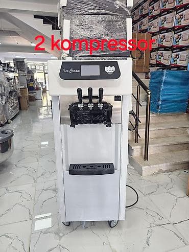 Dondurma aparatı 3 rəngli Yumşaq Dondurma Maşını ✅️ Stolüstü model — 1