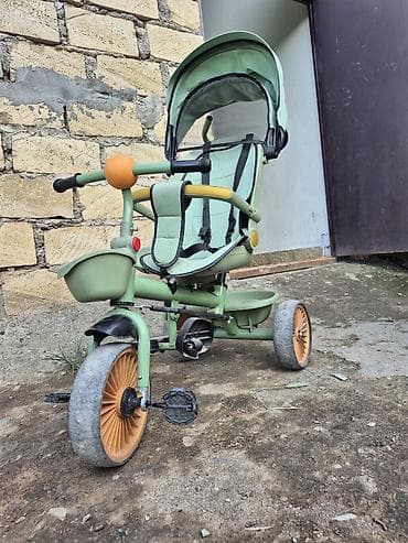 velosiped audi: Uşaq üçtəkərli velosipedi (trike) – yaşıl rəng Xüsusiyyətlər: - — 4