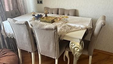 nabor hacar: Turk mebeli mawin boyasidir.dest wekilde satilir.6eded stul,acilan — 2