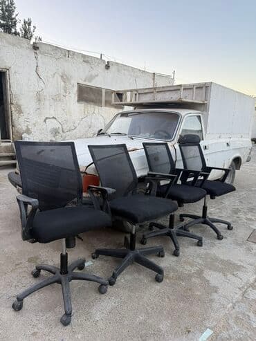 ofis mebeli baku: Təkərli, Qolları tənzimlənmir, Parça — 2