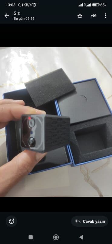 Teze qutuda kamera zaryatka saxliyir 1hefde ve artig telfonla her
