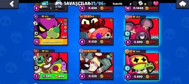 Digər kolleksiyalar: Brawl Stars hesabı – geniş döyüşçü kolleksiyası və inkişaf etmiş — 4