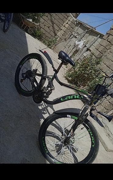 велик galaxy: Lando 500 dağ velosipedi - Rəng: qara-yaşıl - Çərçivə: polad — 3