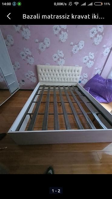 Bazali çarpayı təcili satılır.tezedir istifadə olunmayıb matrasida var