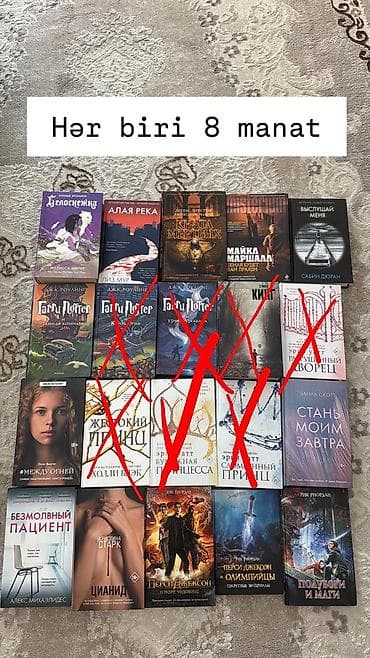Книги и журналы: Rus dilində müxtəlif janrlarda kitablar toplusu. Qiymətlər: - Hər — 3